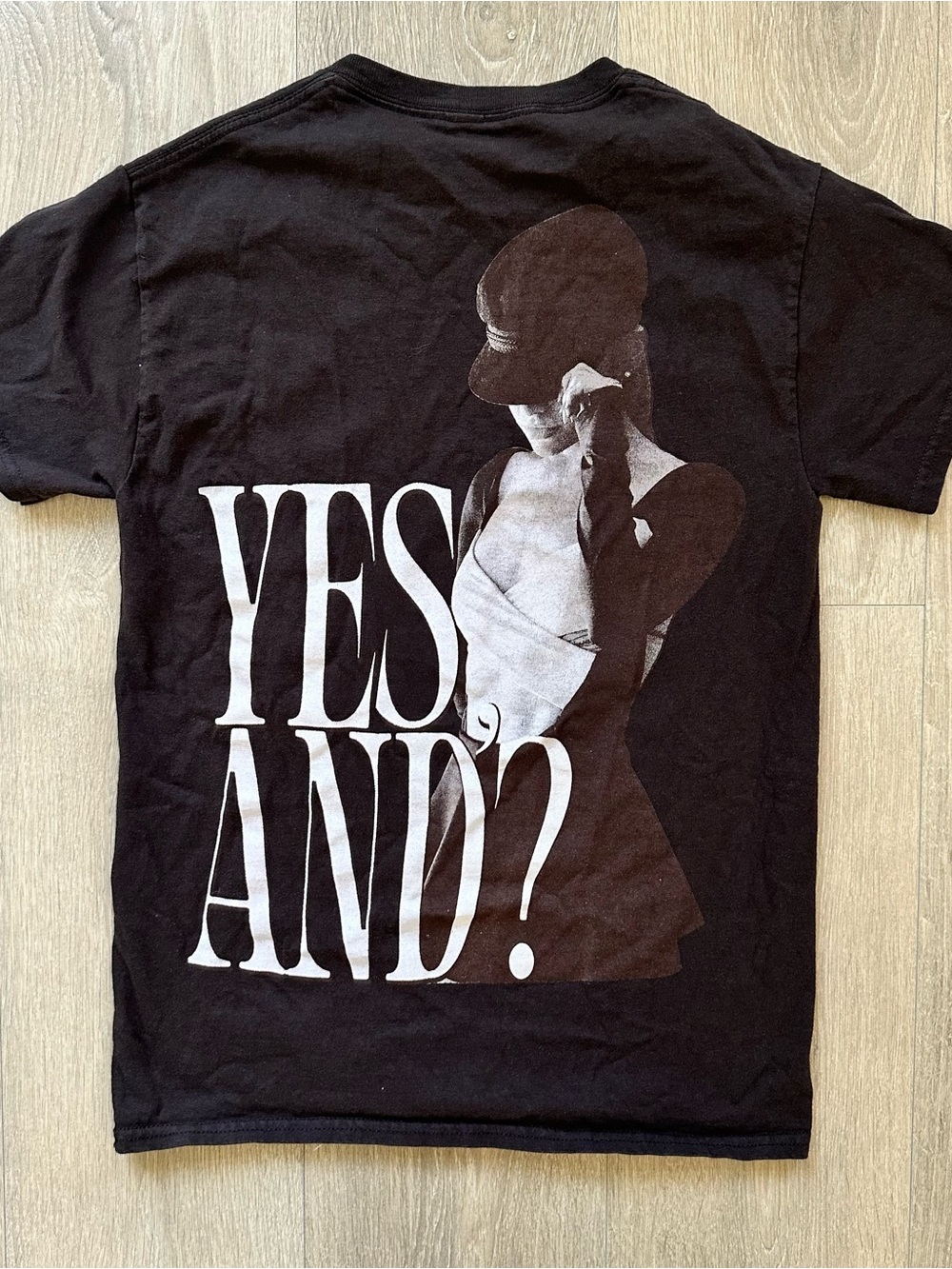Ariana Grande Brown Graphic 'YES AND?' Back Print Tee